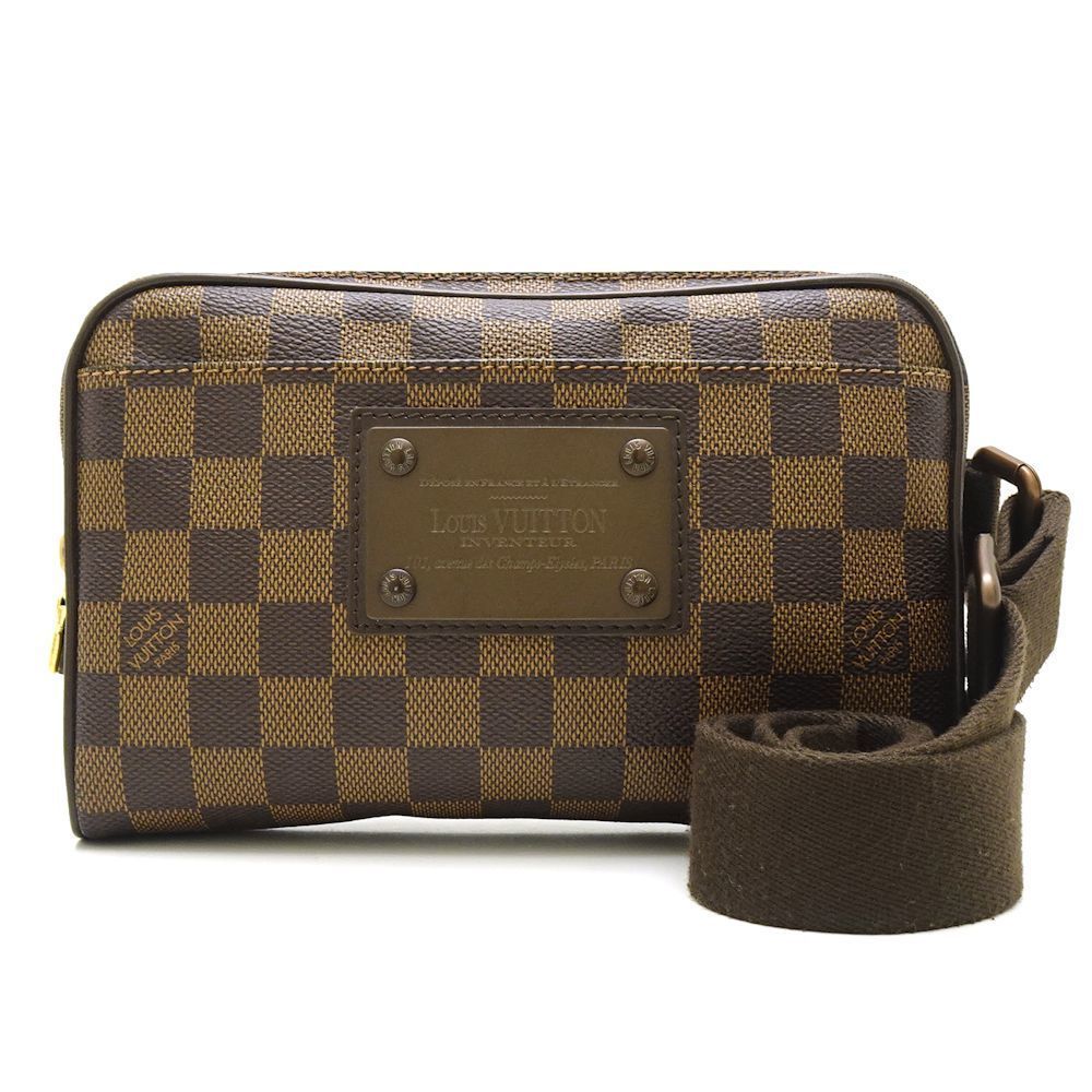 Louis Vuitton Damier Brooklyn Ebene Body Bag Waist Pouch Brown
